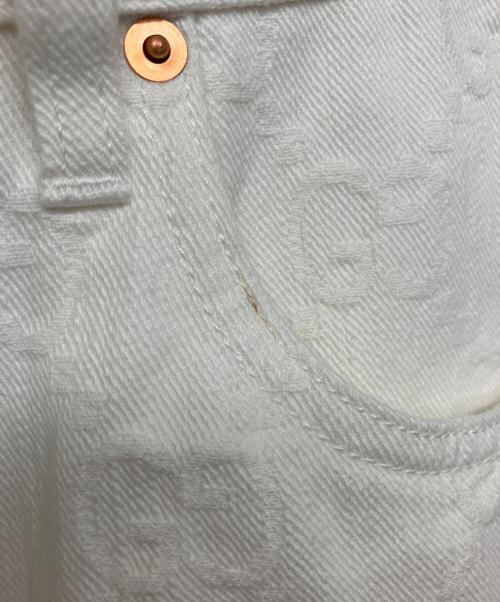 GUCCI（グッチ）GUCCI (グッチ) Skirt with monogram　スカート ホワイト サイズ:42の古着・服飾アイテム