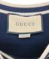 中古・古着 GUCCI (グッチ) GGジャカードウールワンピース　半袖ワンピース ネイビー サイズ:S：50000円