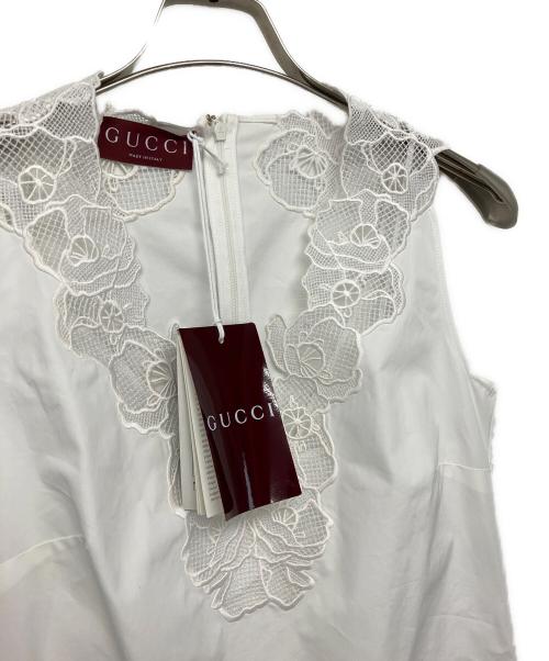 GUCCI（グッチ）GUCCI (グッチ) ノースリーブ・キャミソールワンピース ホワイト サイズ:38の古着・服飾アイテム