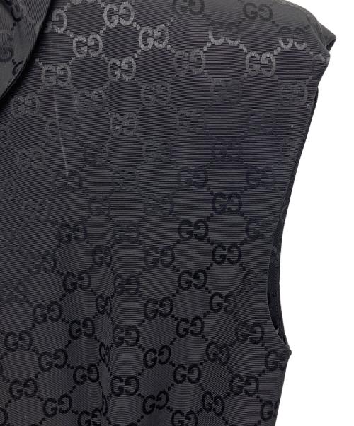GUCCI（グッチ）GUCCI (グッチ) GG柄バックルベルト付きジャンプスーツ ブラック サイズ:40の古着・服飾アイテム
