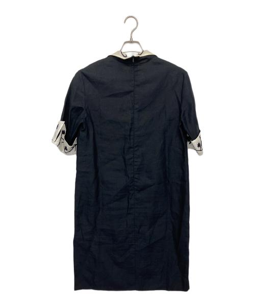 FENDI（フェンディ）FENDI (フェンディ) オープンカラーワンピース ブラック サイズ:44の古着・服飾アイテム