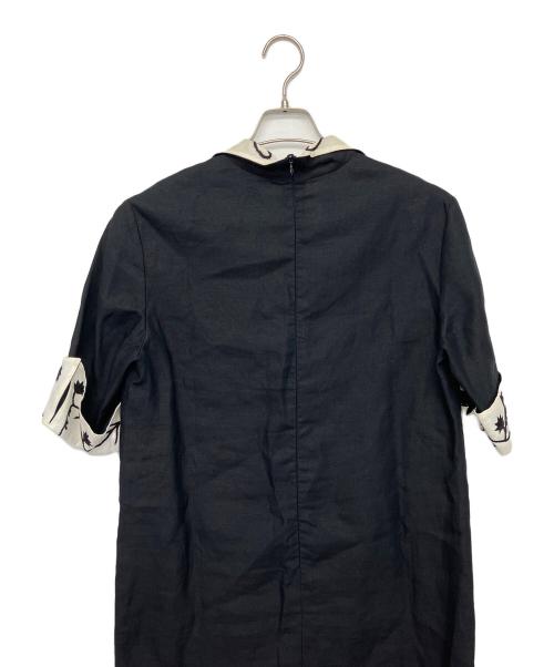 FENDI（フェンディ）FENDI (フェンディ) オープンカラーワンピース ブラック サイズ:44の古着・服飾アイテム