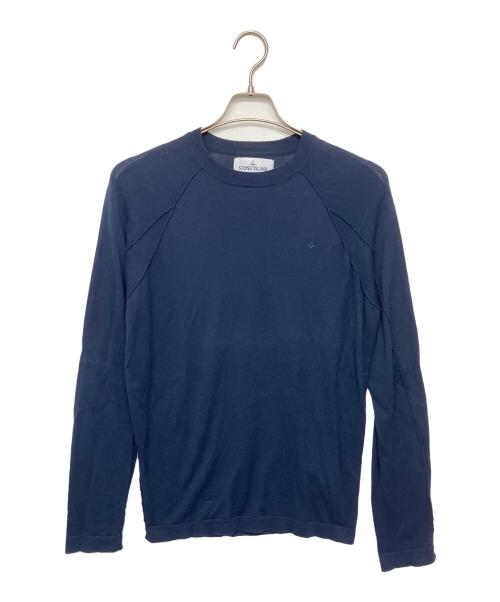 STONE ISLAND（ストーンアイランド）STONE ISLAND (ストーンアイランド) 薄手ニット ネイビー サイズ:Sの古着・服飾アイテム