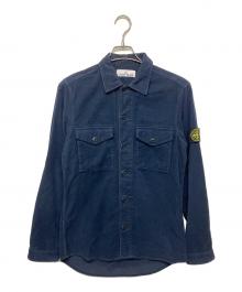 STONE ISLAND（ストーンアイランド）の古着「モールスキンシャツ　長袖シャツ」｜ネイビー