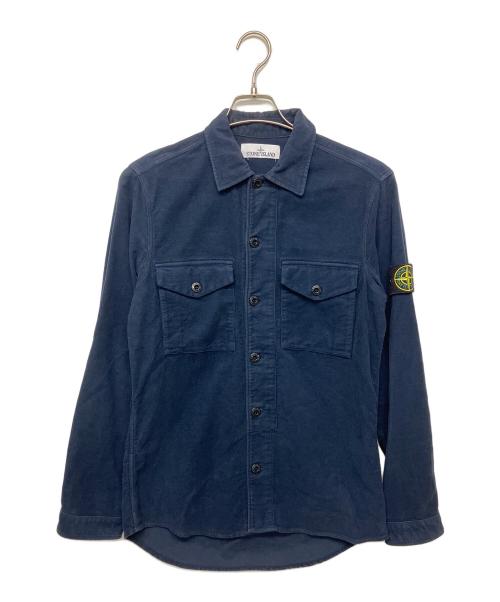 STONE ISLAND（ストーンアイランド）STONE ISLAND (ストーンアイランド) モールスキンシャツ　長袖シャツ ネイビー サイズ:Sの古着・服飾アイテム