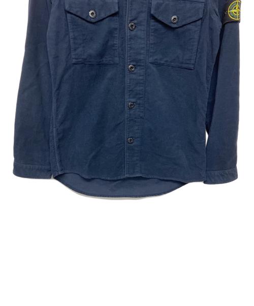 STONE ISLAND（ストーンアイランド）STONE ISLAND (ストーンアイランド) モールスキンシャツ　長袖シャツ ネイビー サイズ:Sの古着・服飾アイテム