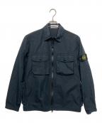 STONE ISLANDストーンアイランド）の古着「ジップフロントオーバーシャツ」｜ブラック