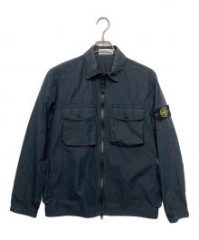 STONE ISLAND（ストーンアイランド）の古着「ジップフロントオーバーシャツ」｜ブラック
