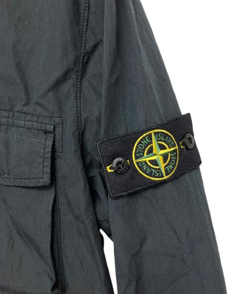 STONE ISLAND（ストーンアイランド）STONE ISLAND (ストーンアイランド) ジップフロントオーバーシャツ ブラック サイズ:Sの古着・服飾アイテム