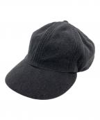 COMOLIコモリ）の古着「B01-07003　シルクネップ キャップ」｜ブラック
