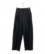Ameriアメリ）の古着「UND WOOL MULTI TUCK PANTS　パンツ」｜ブラック