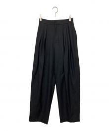 Ameri（アメリ）の古着「UND WOOL MULTI TUCK PANTS　パンツ」｜ブラック