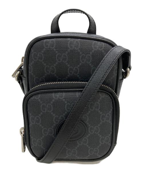 GUCCI（グッチ）GUCCI (グッチ) GG ショルダーバッグ ブラックの古着・服飾アイテム