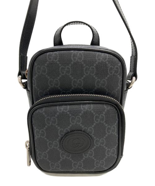 GUCCI（グッチ）GUCCI (グッチ) GG ショルダーバッグ ブラックの古着・服飾アイテム