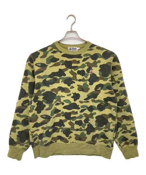 A BATHING APE（アベイシングエイプ）A BATHING APE (アベイシングエイプ) カモフラージュ　スウェット カーキ サイズ:2XLの古着・服飾アイテム