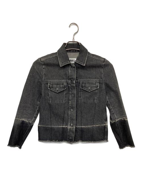 MM6 Maison Margiela（エムエムシックスメゾンマルジェラ）MM6 Maison Margiela (エムエムシックスメゾンマルジェラ) S32AM0183　デニムジャケット ブラック サイズ:36の古着・服飾アイテム