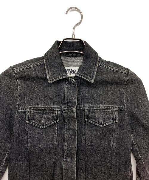 MM6 Maison Margiela（エムエムシックスメゾンマルジェラ）MM6 Maison Margiela (エムエムシックスメゾンマルジェラ) S32AM0183　デニムジャケット ブラック サイズ:36の古着・服飾アイテム