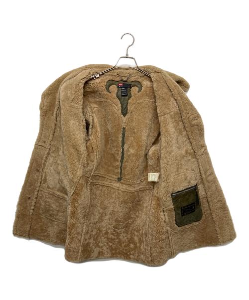 DIESEL（ディーゼル）DIESEL (ディーゼル) ムートンジャケット ブラウン サイズ:Sの古着・服飾アイテム