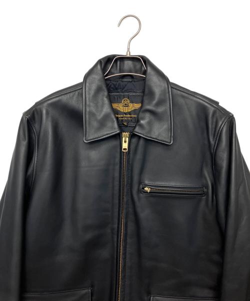 MORGAN PRODUCTION（モルガン プロダクションズ）MORGAN PRODUCTION (モルガン プロダクションズ) NA-309 レザージャケット ブラック サイズ:40の古着・服飾アイテム