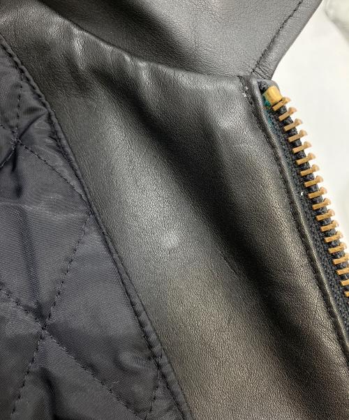 MORGAN PRODUCTION（モルガン プロダクションズ）MORGAN PRODUCTION (モルガン プロダクションズ) NA-309 レザージャケット ブラック サイズ:40の古着・服飾アイテム