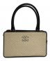 CHANEL（シャネル）の古着「マイクロキルティング　ハンドバッグ」｜ベージュ×ブラック