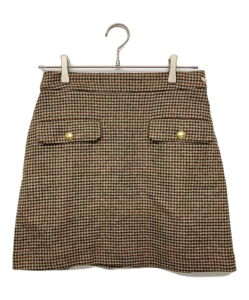 Barbour（バブアー）Barbour (バブアー) ウールミニスカート ブラウン サイズ:UK8の古着・服飾アイテム