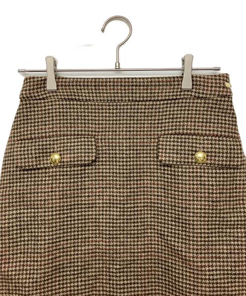 Barbour（バブアー）Barbour (バブアー) ウールミニスカート ブラウン サイズ:UK8の古着・服飾アイテム