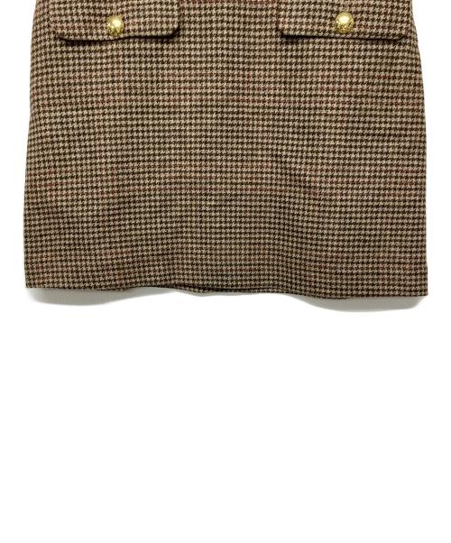 Barbour（バブアー）Barbour (バブアー) ウールミニスカート ブラウン サイズ:UK8の古着・服飾アイテム