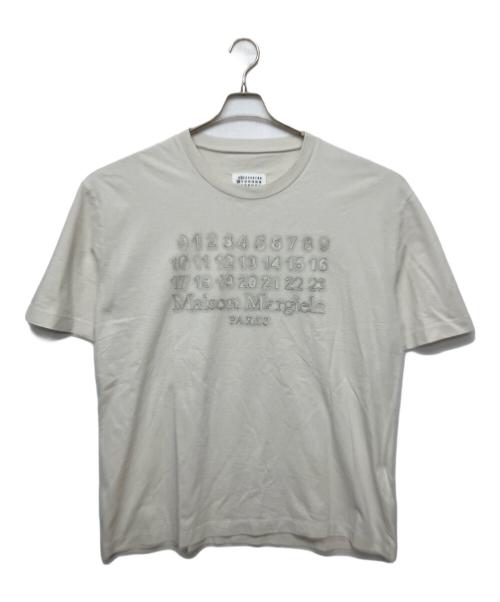 Maison Margiela（メゾンマルジェラ）Maison Margiela (メゾンマルジェラ) カレンダーロゴエンブロイダー クルーネックTシャツ グレー サイズ:Sの古着・服飾アイテム