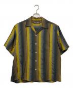 WACKO MARIAワコマリア）の古着「オンブレストライプオープンカラーシャツ　	26SS」｜イエロー