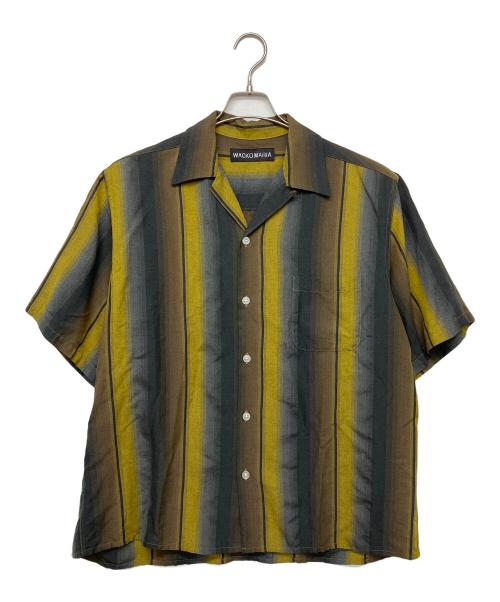 WACKO MARIA（ワコマリア）WACKO MARIA (ワコマリア) オンブレストライプオープンカラーシャツ　	26SS イエロー サイズ:Lの古着・服飾アイテム