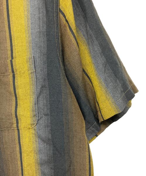 WACKO MARIA（ワコマリア）WACKO MARIA (ワコマリア) オンブレストライプオープンカラーシャツ　	26SS イエロー サイズ:Lの古着・服飾アイテム