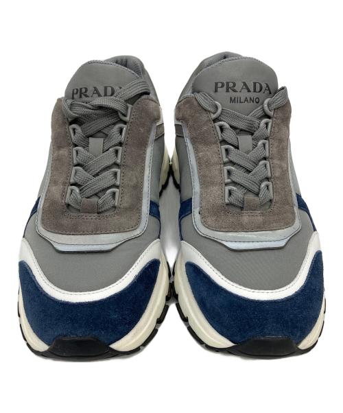 PRADA（プラダ）PRADA (プラダ) 4E3482　スニーカー グレー サイズ:38の古着・服飾アイテム