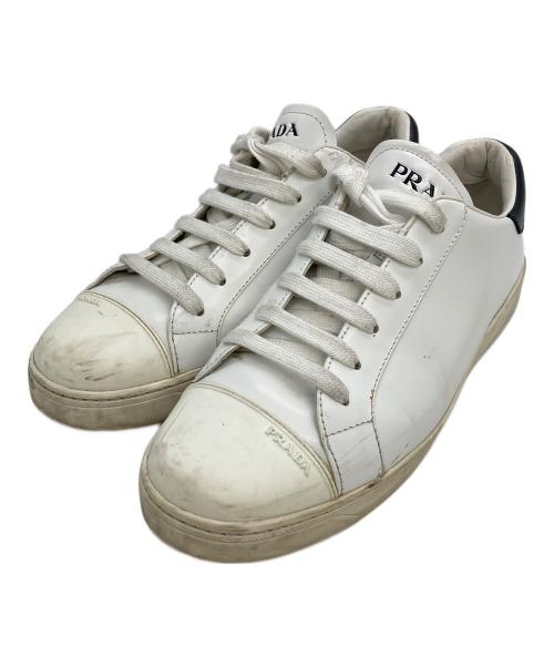 PRADA（プラダ）PRADA (プラダ) 1E059M　スニーカー ホワイト サイズ:23.5cmの古着・服飾アイテム