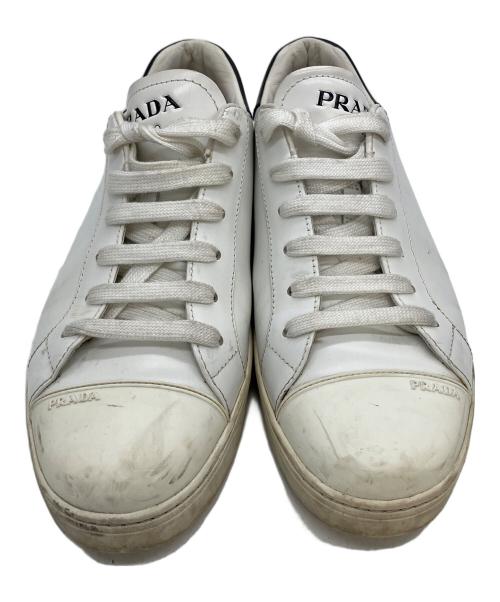 PRADA（プラダ）PRADA (プラダ) 1E059M　スニーカー ホワイト サイズ:23.5cmの古着・服飾アイテム