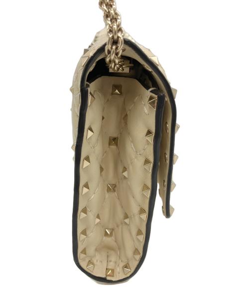 VALENTINO（ヴァレンティノ）VALENTINO (ヴァレンティノ) ロックスタッズ　ショルダーバッグ ホワイトの古着・服飾アイテム