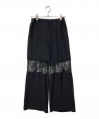 YANMIYANMI）の古着「LACE PANEL PANTS　26SS」｜ブラック