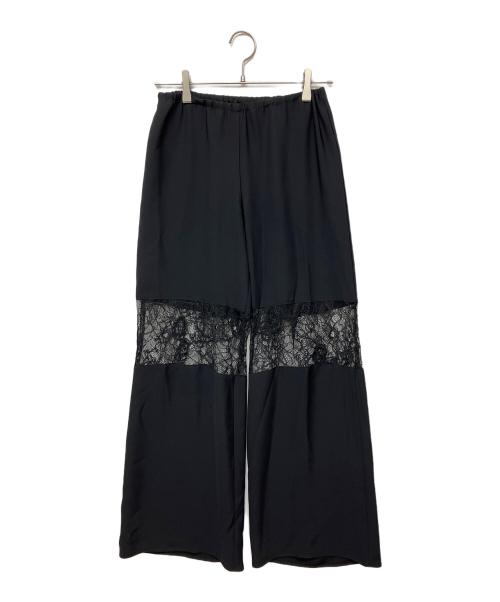 YANMI（YANMI）YANMI (YANMI) LACE PANEL PANTS　26SS ブラック サイズ:Sの古着・服飾アイテム