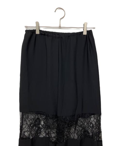 YANMI（YANMI）YANMI (YANMI) LACE PANEL PANTS　26SS ブラック サイズ:Sの古着・服飾アイテム