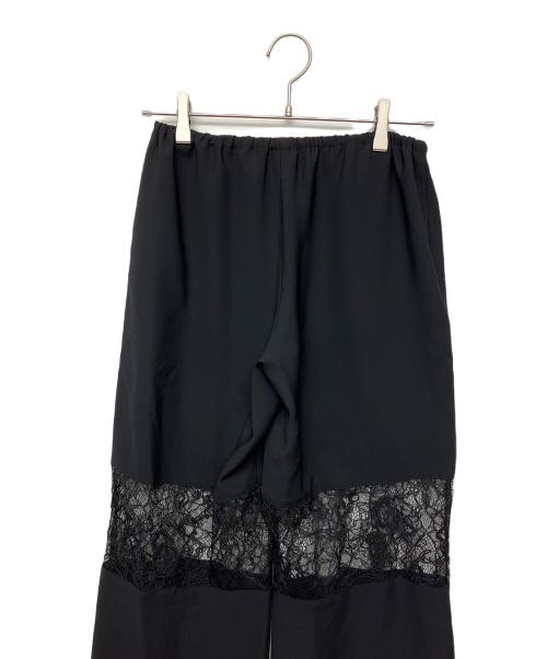 YANMI（YANMI）YANMI (YANMI) LACE PANEL PANTS　26SS ブラック サイズ:Sの古着・服飾アイテム