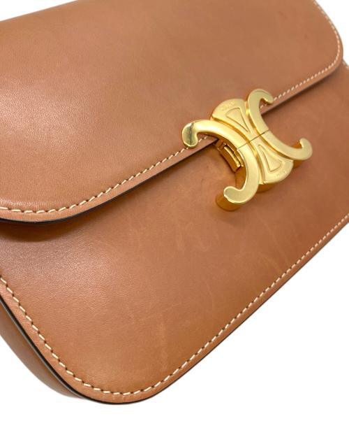 CELINE（セリーヌ）CELINE (セリーヌ) ティーン　トリオンフ　ショルダーバッグ ブラウンの古着・服飾アイテム