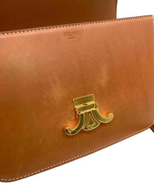 CELINE（セリーヌ）CELINE (セリーヌ) ティーン　トリオンフ　ショルダーバッグ ブラウンの古着・服飾アイテム