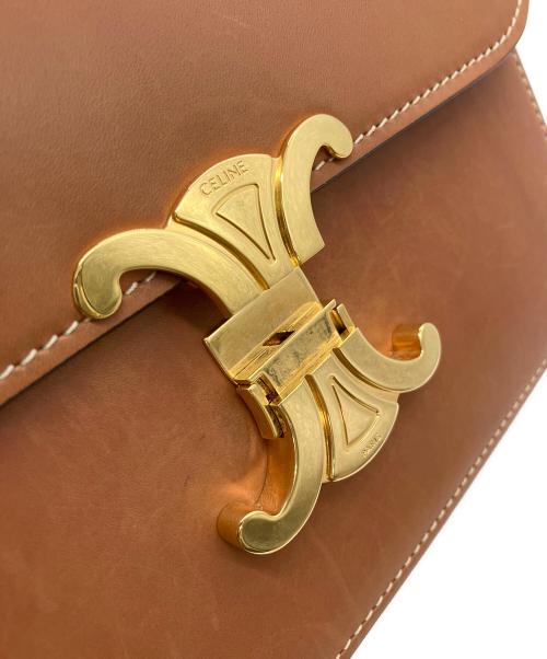 CELINE（セリーヌ）CELINE (セリーヌ) ティーン　トリオンフ　ショルダーバッグ ブラウンの古着・服飾アイテム