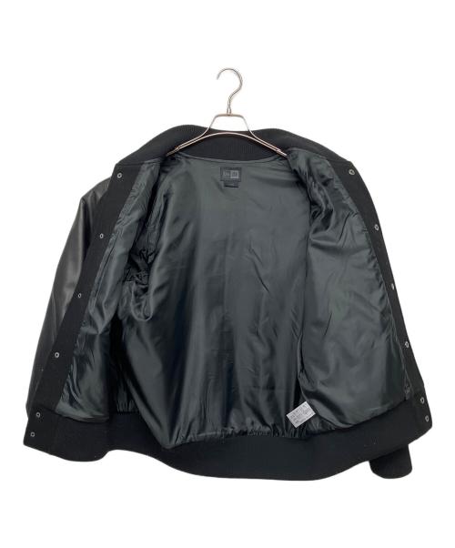 New Era（ニューエラ）New Era (ニューエラ) レザー切替スタジャン ブラック サイズ:Lの古着・服飾アイテム