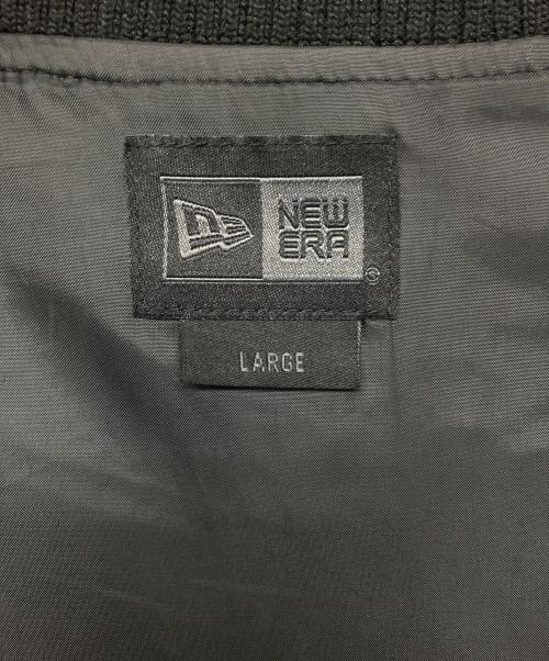 New Era（ニューエラ）New Era (ニューエラ) レザー切替スタジャン ブラック サイズ:Lの古着・服飾アイテム
