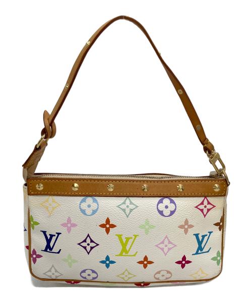 LOUIS VUITTON（ルイ ヴィトン）LOUIS VUITTON (ルイ ヴィトン) モノグラム・マルチカラー　ポシェット・アクセソワール　ハンドポーチ ホワイトの古着・服飾アイテム