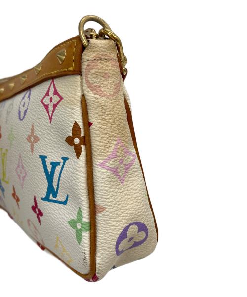 LOUIS VUITTON（ルイ ヴィトン）LOUIS VUITTON (ルイ ヴィトン) モノグラム・マルチカラー　ポシェット・アクセソワール　ハンドポーチ ホワイトの古着・服飾アイテム