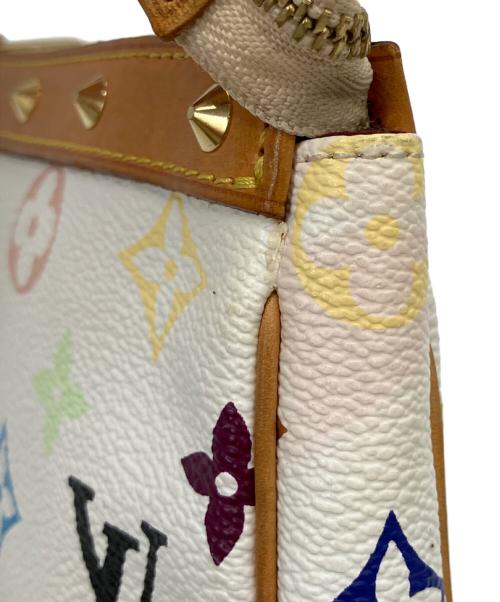 LOUIS VUITTON（ルイ ヴィトン）LOUIS VUITTON (ルイ ヴィトン) モノグラム・マルチカラー　ポシェット・アクセソワール　ハンドポーチ ホワイトの古着・服飾アイテム