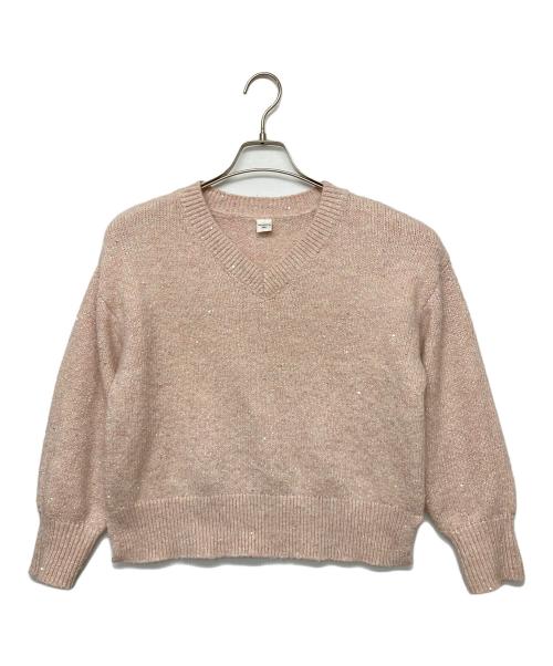 NOLLEY'S Light（ノーリース ライト）NOLLEY'S Light (ノーリース ライト) Vネックニット ピンク サイズ:38の古着・服飾アイテム