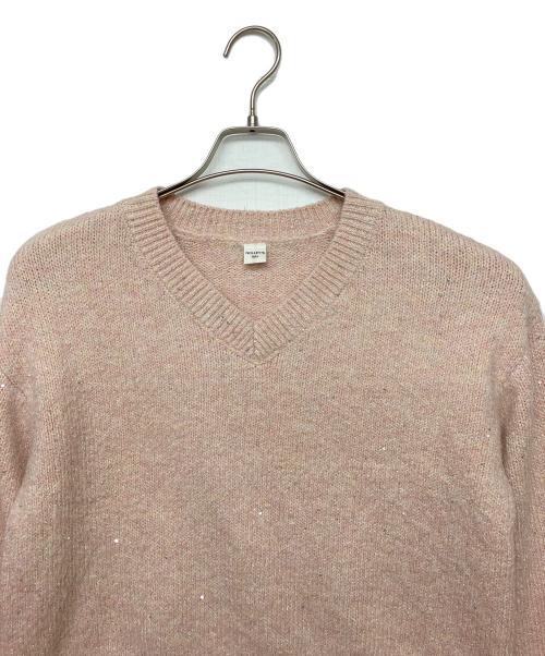 NOLLEY'S Light（ノーリース ライト）NOLLEY'S Light (ノーリース ライト) Vネックニット ピンク サイズ:38の古着・服飾アイテム